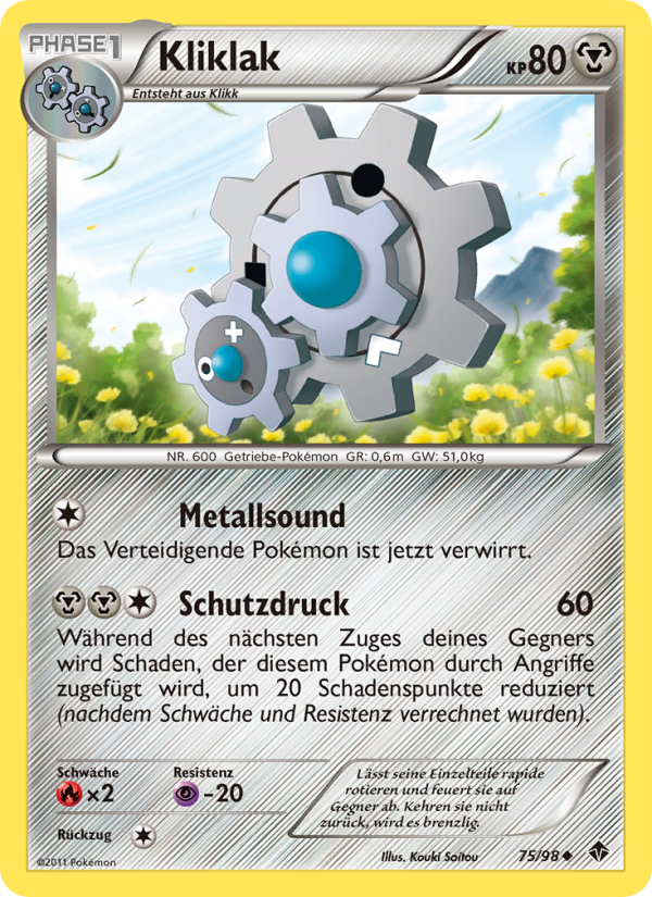 Kliklak 75 — Emerging Powers (German Pokémon TCG card)