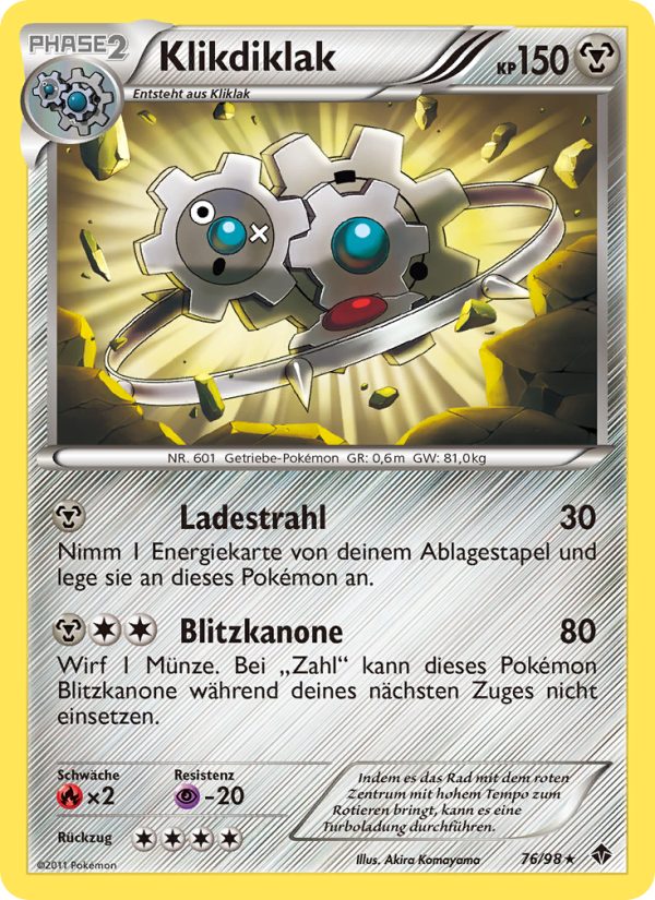 Klikdiklak 76 — Emerging Powers (German Pokémon TCG card)