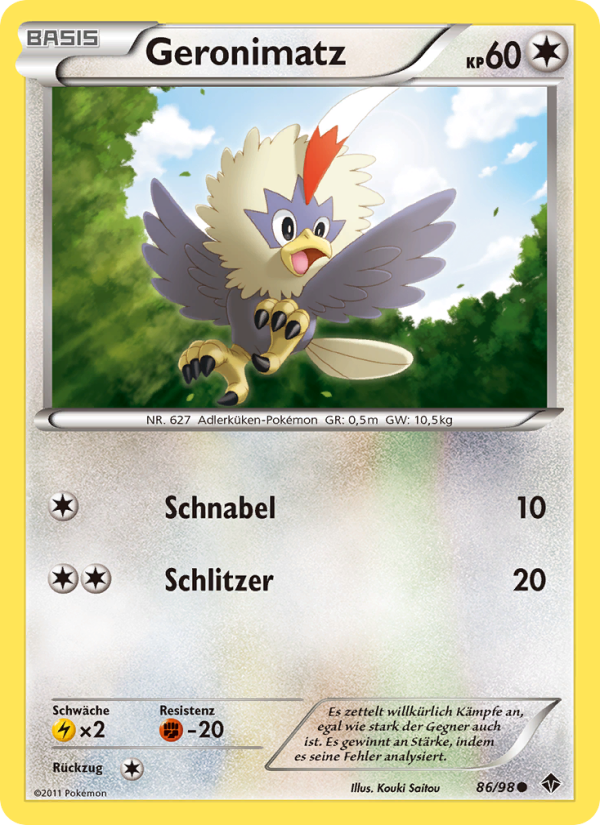 Geronimatz 86 — Emerging Powers (German Pokémon TCG card)
