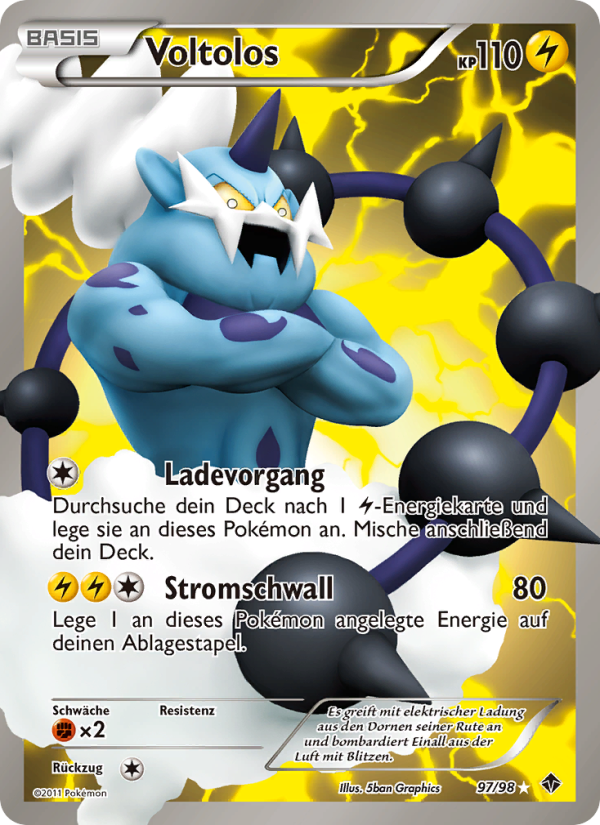 Voltolos 97 — Emerging Powers (German Pokémon TCG card)