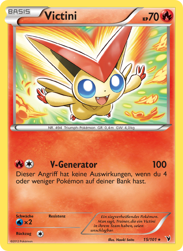 Victini 15 — Noble Victories (German Pokémon TCG card)