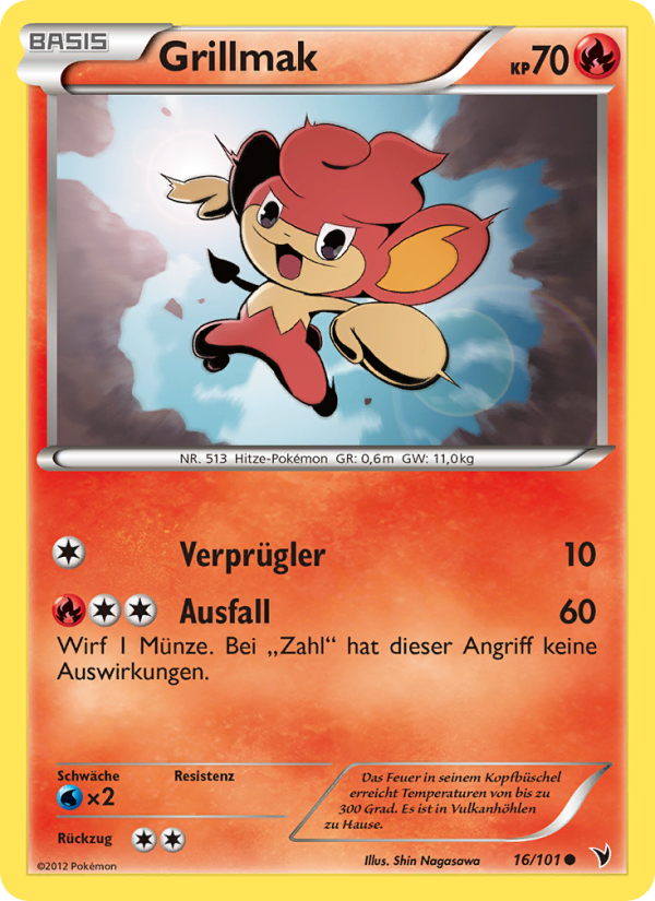 Grillmak 16 — Noble Victories (German Pokémon TCG card)