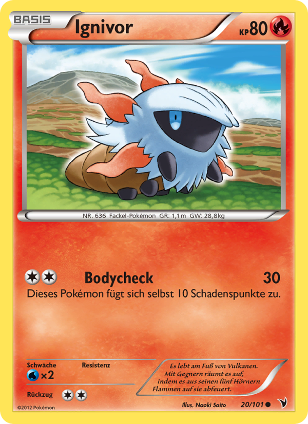 Ignivor 20 — Noble Victories (German Pokémon TCG card)