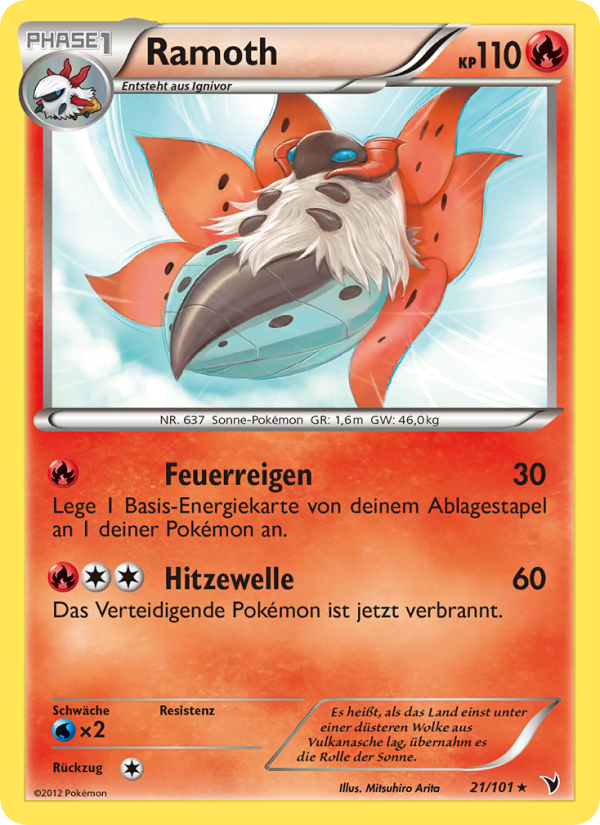 Ramoth 21 — Noble Victories (German Pokémon TCG card)