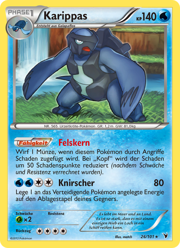 Karippas 26 — Noble Victories (German Pokémon TCG card)