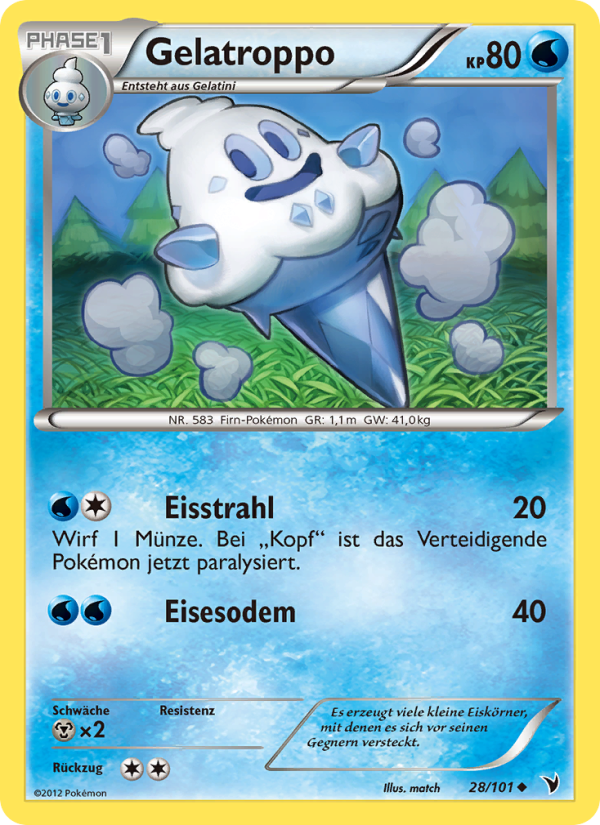 Gelatroppo 28 — Noble Victories (German Pokémon TCG card)