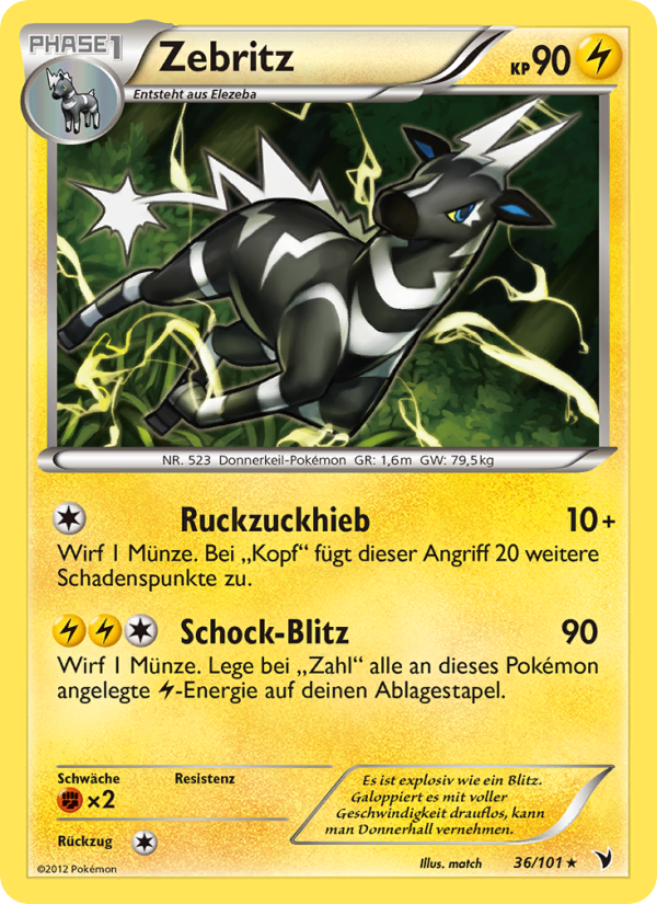 Zebritz 36 — Noble Victories (German Pokémon TCG card)