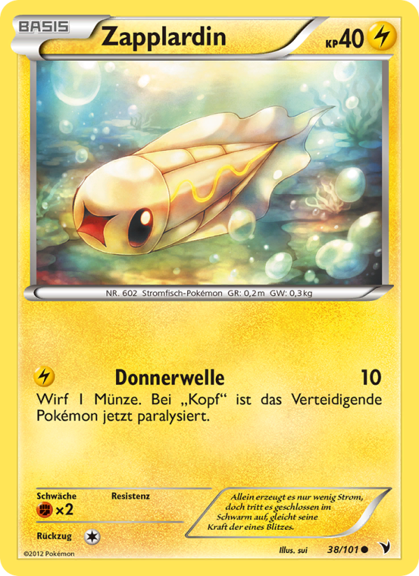Zapplardin 38 — Noble Victories (German Pokémon TCG card)