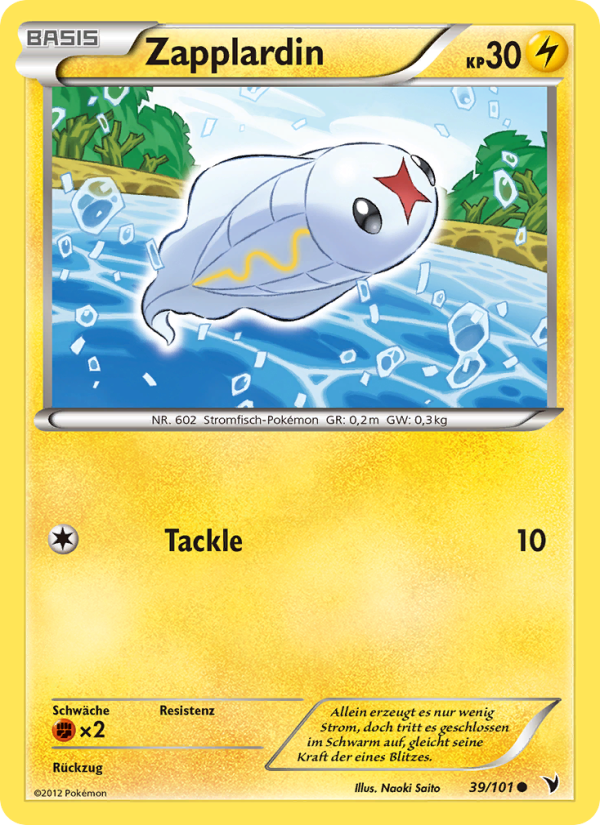 Zapplardin 39 — Noble Victories (German Pokémon TCG card)