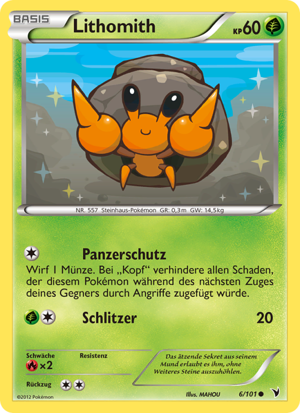 Lithomith 6 — Noble Victories (German Pokémon TCG card)