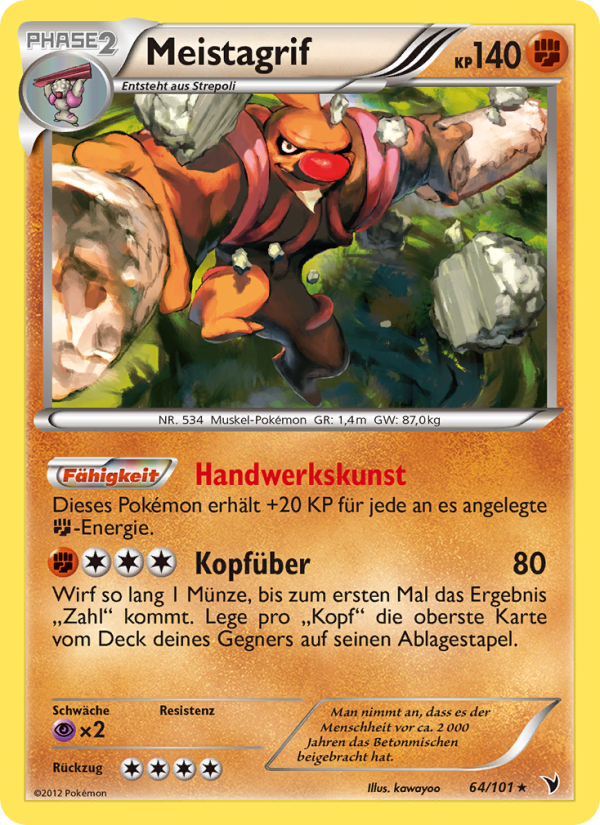 Meistagrif 64 — Noble Victories (German Pokémon TCG card)