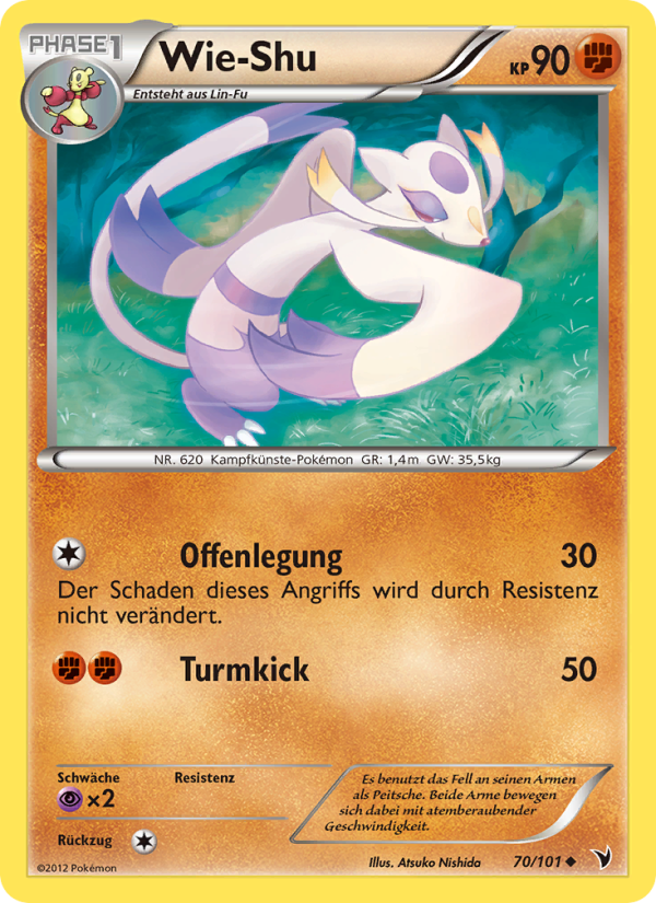 Wie-Shu 70 — Noble Victories (German Pokémon TCG card)