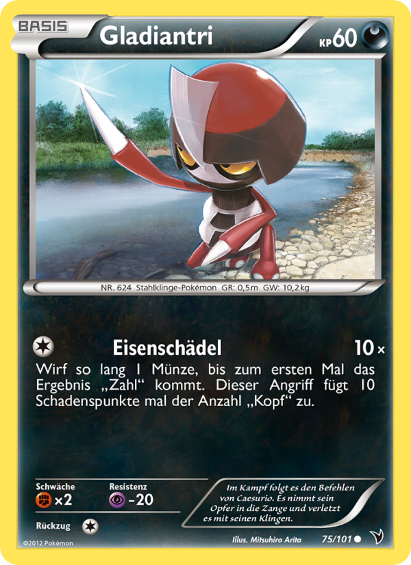 Gladiantri 75 — Noble Victories (German Pokémon TCG card)