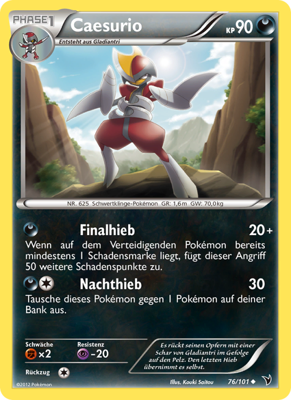 Caesurio 76 — Noble Victories (German Pokémon TCG card)