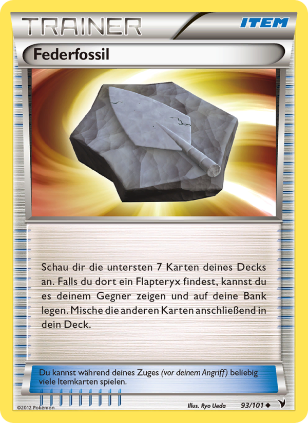 Federfossil 93 — Noble Victories (German Pokémon TCG card)