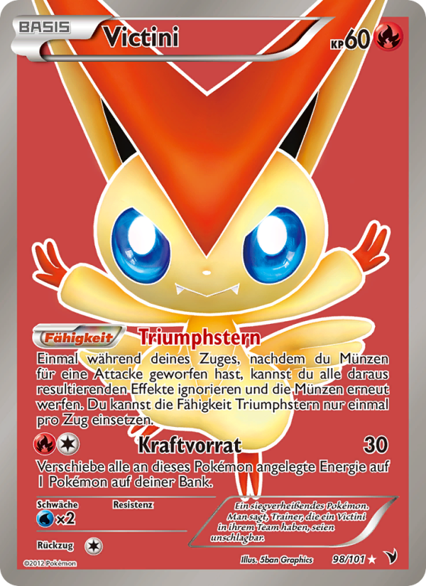 Victini 98 — Noble Victories (German Pokémon TCG card)