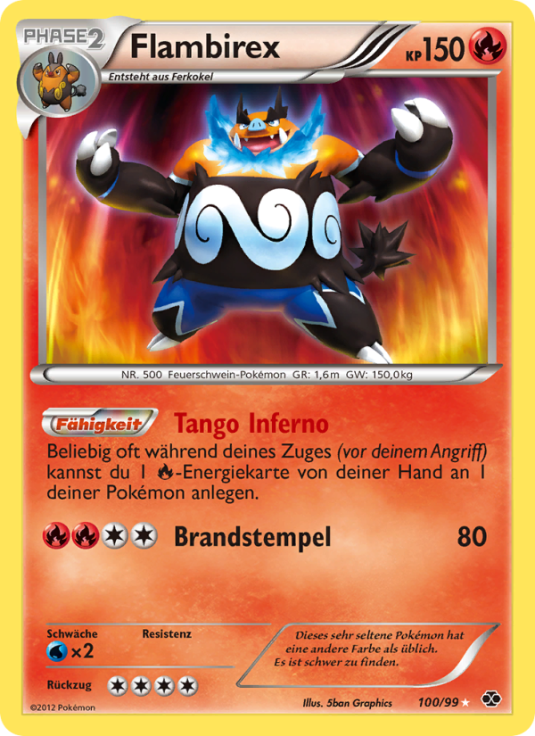 Flambirex 100 — Next Destinies (German Pokémon TCG card)