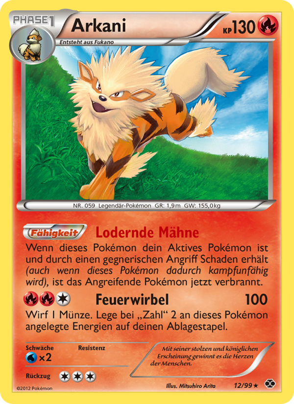 Arkani 12 — Next Destinies (German Pokémon TCG card)