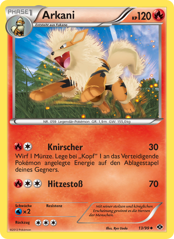 Arkani 13 — Next Destinies (German Pokémon TCG card)