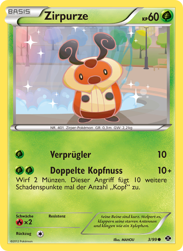 Zirpurze 3 — Next Destinies (German Pokémon TCG card)