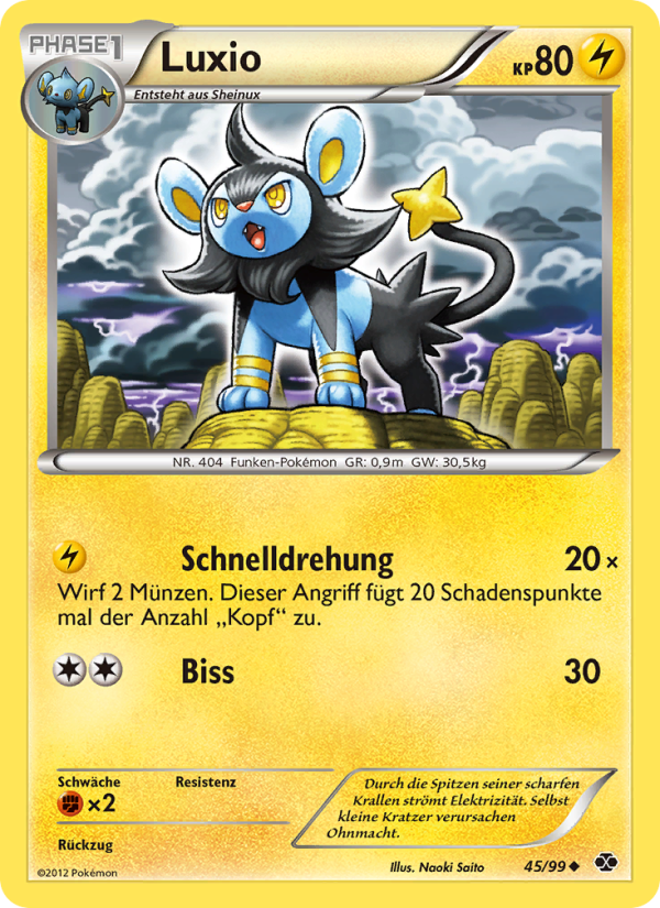 Luxio 45 — Next Destinies (German Pokémon TCG card)