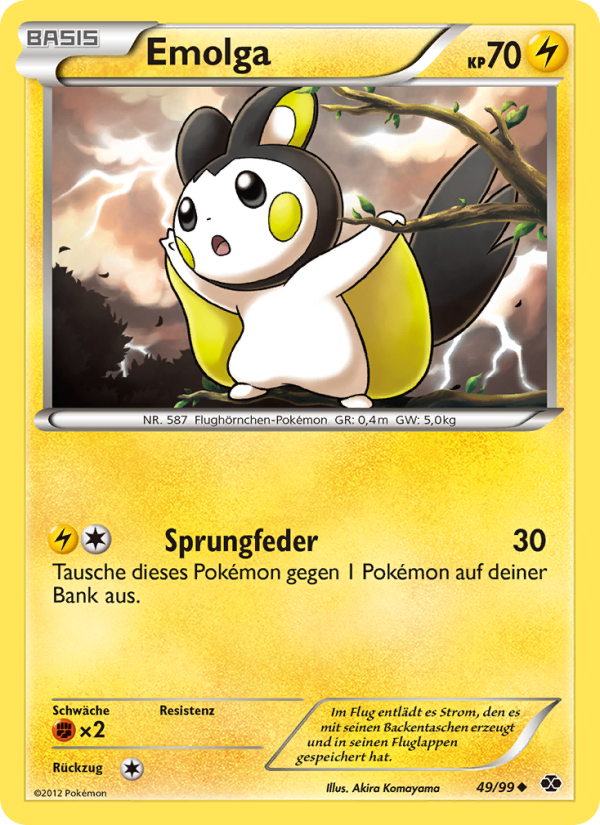 Emolga 49 — Next Destinies (German Pokémon TCG card)