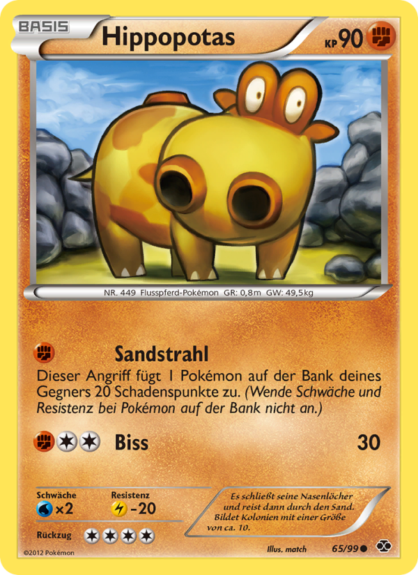 Hippopotas 65 — Next Destinies (German Pokémon TCG card)