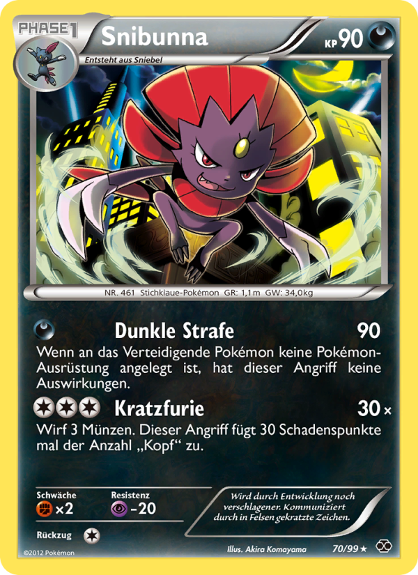 Snibunna 70 — Next Destinies (German Pokémon TCG card)