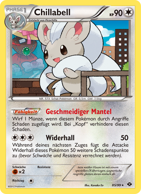 Chillabell 85 — Next Destinies (German Pokémon TCG card)