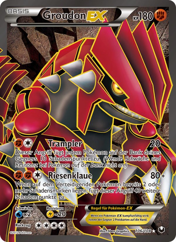 Groudon-EX 106 — Dark Explorers (German Pokémon TCG card)