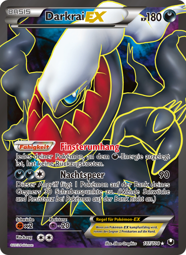 Darkrai-EX 107 — Dark Explorers (German Pokémon TCG card)
