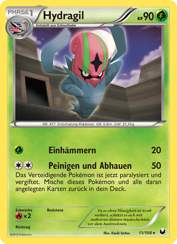 Hydragil 11 — Dark Explorers (German Pokémon TCG card)
