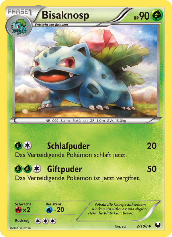 Bisaknosp 2 — Dark Explorers (German Pokémon TCG card)