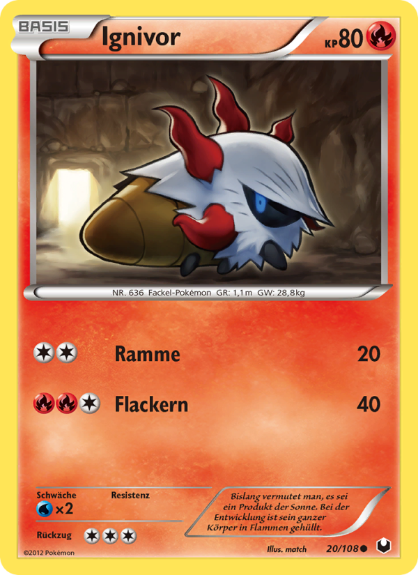 Ignivor 20 — Dark Explorers (German Pokémon TCG card)