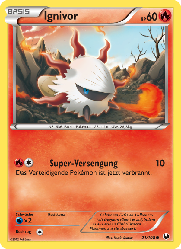 Ignivor 21 — Dark Explorers (German Pokémon TCG card)