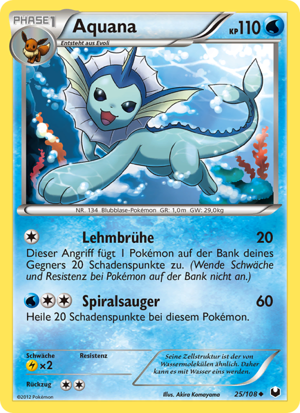 Aquana 25 — Dark Explorers (German Pokémon TCG card)