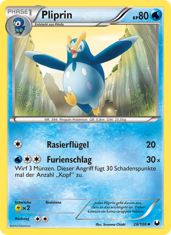 Pliprin 28 — Dark Explorers (German Pokémon TCG card)