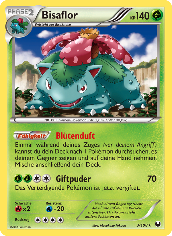 Bisaflor 3 — Dark Explorers (German Pokémon TCG card)