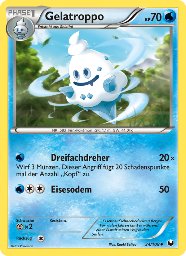 Gelatroppo 34 — Dark Explorers (German Pokémon TCG card)