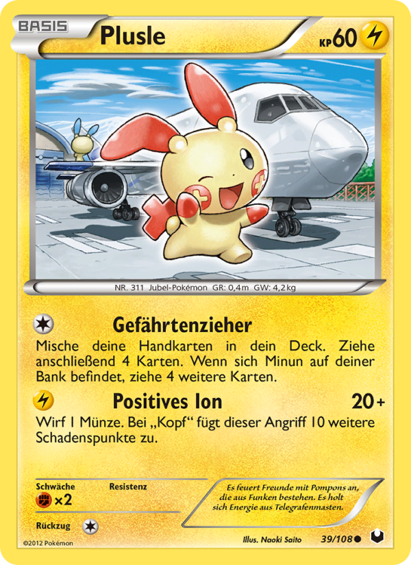 Plusle 39 — Dark Explorers (German Pokémon TCG card)