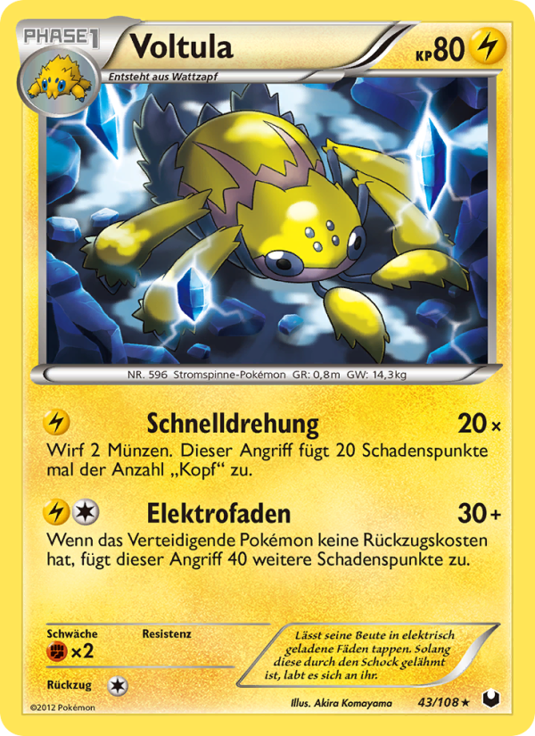 Voltula 43 — Dark Explorers (German Pokémon TCG card)