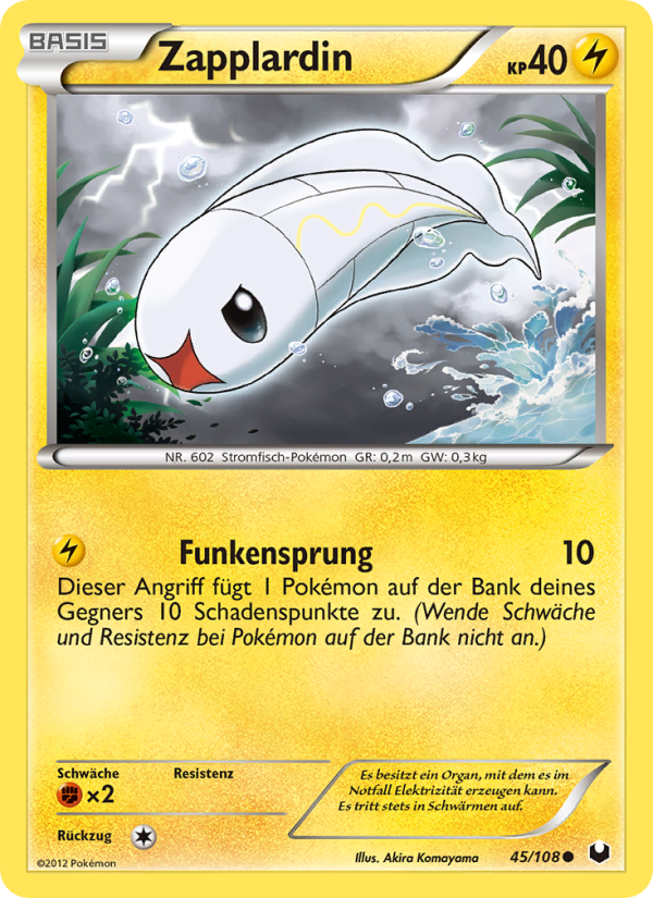 Zapplardin 45 — Dark Explorers (German Pokémon TCG card)