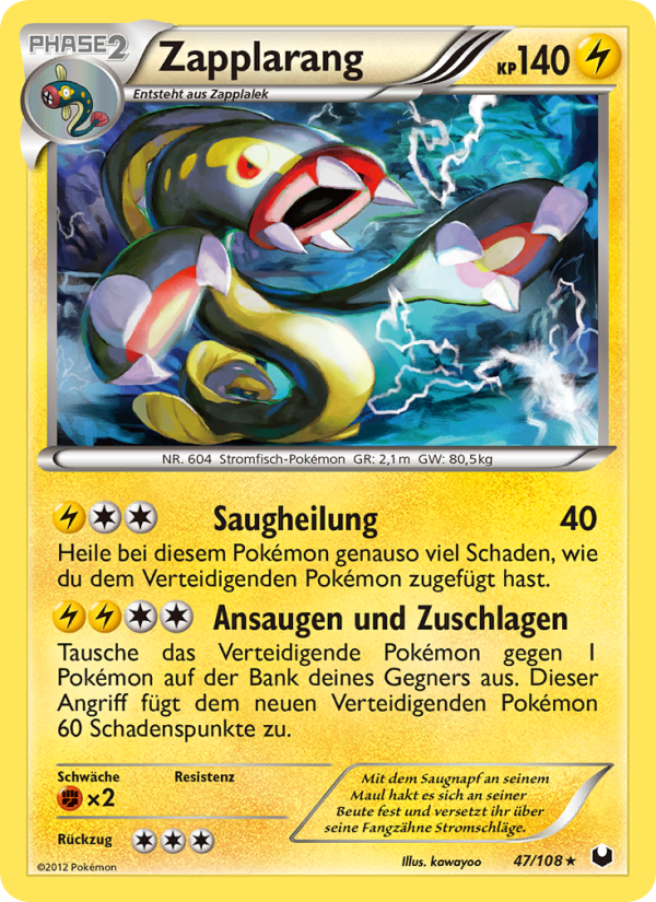 Zapplarang 47 — Dark Explorers (German Pokémon TCG card)