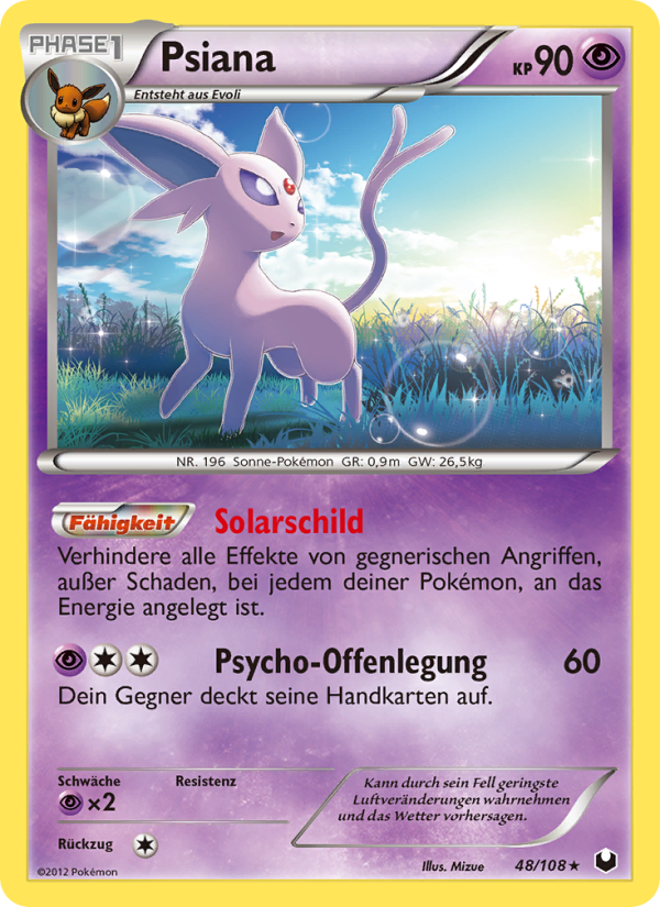 Psiana 48 — Dark Explorers (German Pokémon TCG card)