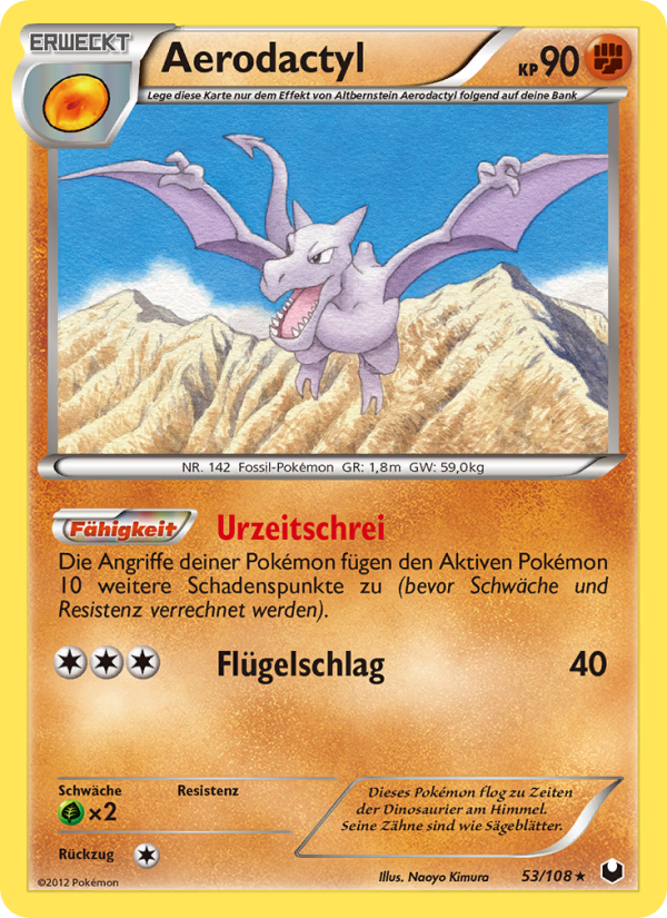 Aerodactyl 53 — Dark Explorers (German Pokémon TCG card)