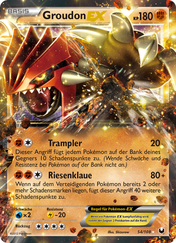 Groudon-EX 54 — Dark Explorers (German Pokémon TCG card)