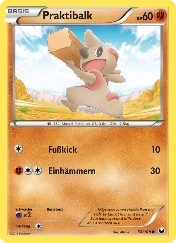 Praktibalk 58 — Dark Explorers (German Pokémon TCG card)