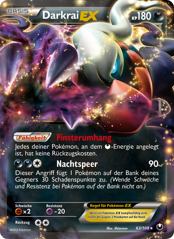Darkrai-EX 63 — Dark Explorers (German Pokémon TCG card)