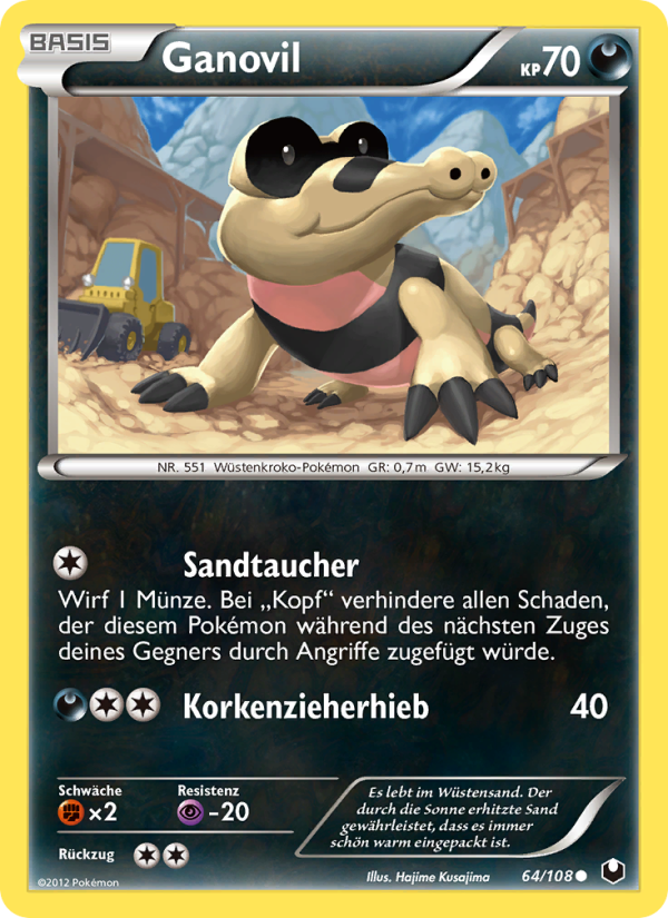 Ganovil 64 — Dark Explorers (German Pokémon TCG card)