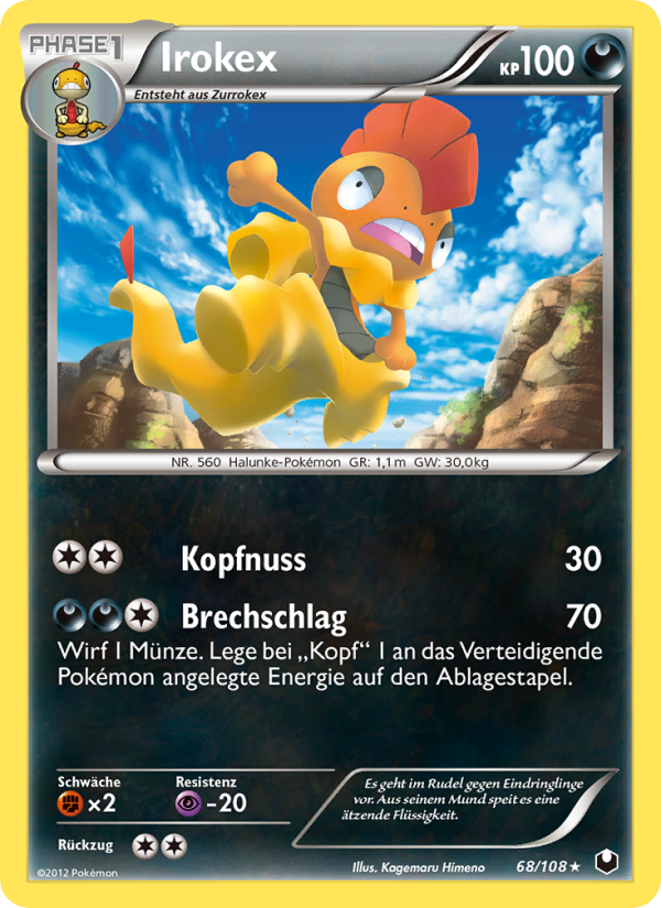 Irokex 68 — Dark Explorers (German Pokémon TCG card)
